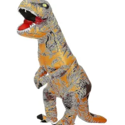 Barn & Vuxen Dinosaurie Uppblåsbar Cosplay Kostym Tyrannosaurus Rex Anime Tecknad Fest Klänning Upp Halloween Kostym - Perfekt> Dräkter