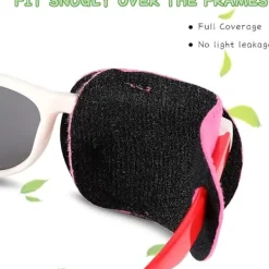 Barn ögonlapp 2 stycken, Höger öga medicinsk ögonlapp för ortoptist amblyopi vuxna och barn, Enhörning ögonlapp täcker glasögon ögonlappar för><noscript><img width=