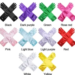 Barn Långa Handskar Prinsessan Dansföreställning Scenhandskar><noscript><img width=