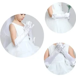 Barn Långa Handskar Prinsessan Dansföreställning Scenhandskar><noscript><img width=