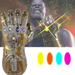 Barn Thanos Handskar Infinity Gauntlet Med Led-ljus Avengers 4 Cosplay Leksak> Tillbehör