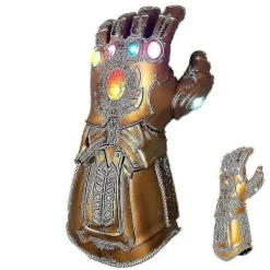 Barn Thanos Handskar Infinity Gauntlet Med Led-ljus Avengers 4 Cosplay Leksak><noscript><img width=