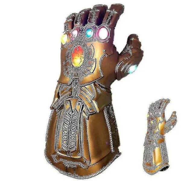 Barn Thanos Handskar Infinity Gauntlet Med Led-ljus Avengers 4 Cosplay Leksak> Tillbehör