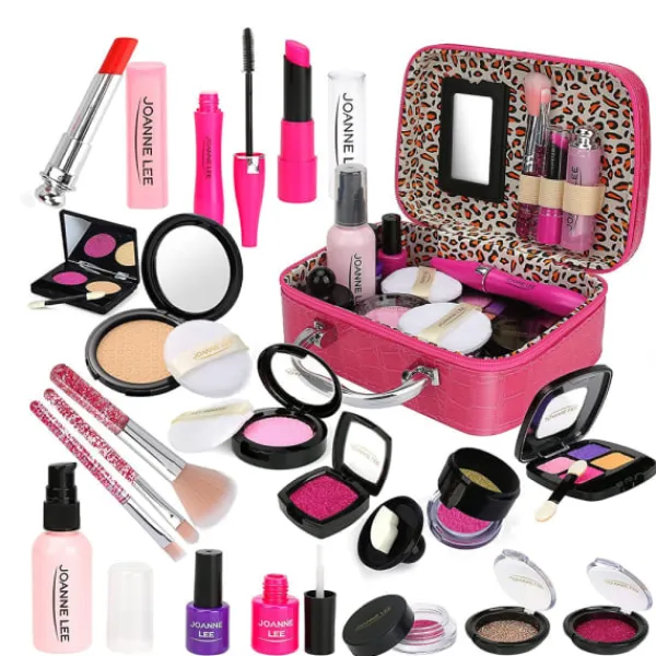 Barnens låtsassminkset med kosmetikaväska> Smink