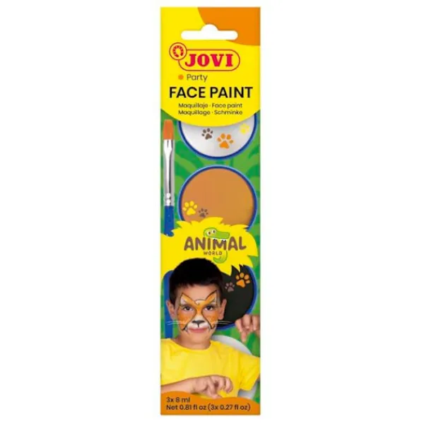 JOVI Barnmakeup - - Fodral med 3 flaskor - 8 ml per flaska - Vit, Orange, Svart> Smink