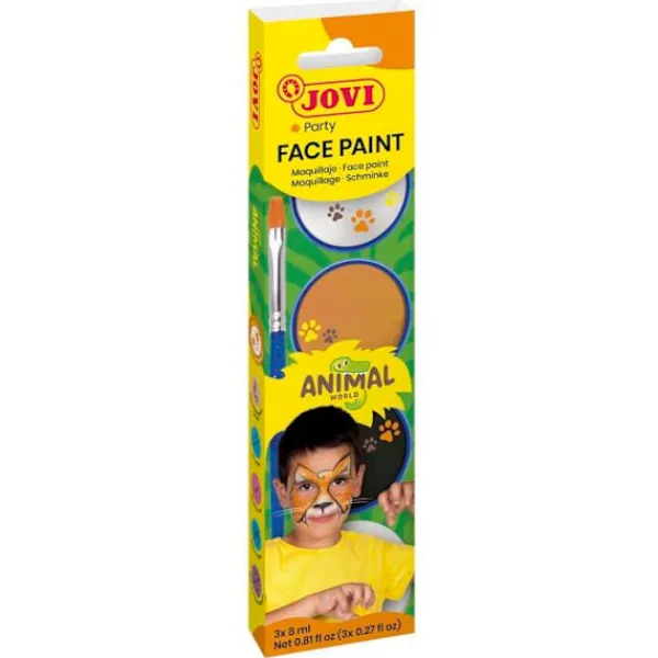 JOVI Barnmakeup - - Fodral med 3 flaskor - 8 ml per flaska - Vit, Orange, Svart> Smink