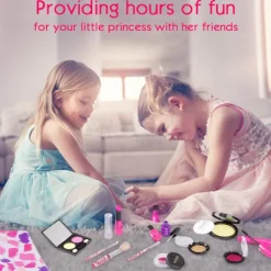 Barnmakeup Kosmetiska leksaker Set för flickor Småbarn Set för barn med kosmetikapåse Prinsessan Spela spel Jul Födelsedagspresenter Leksaker för><noscript><img width=