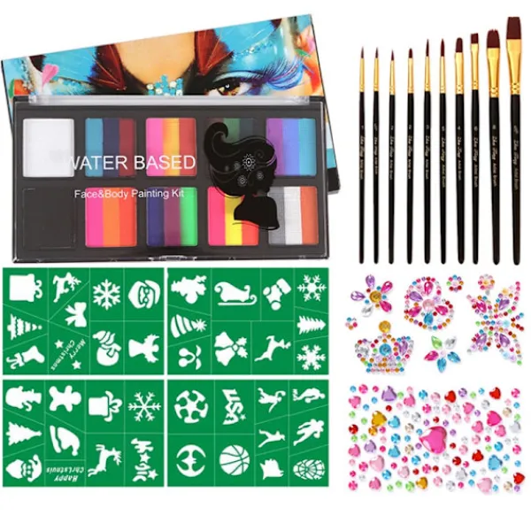 Barnsmink, delad kakpalett, ansiktsmålning> Smink