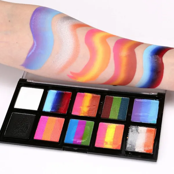 Barnsmink, delad kakpalett, ansiktsmålning> Smink