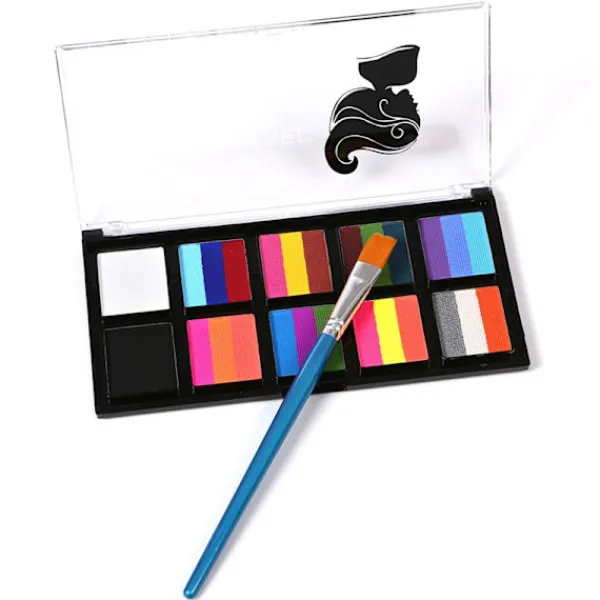 Barnsmink, delad kakpalett, ansiktsmålning> Smink