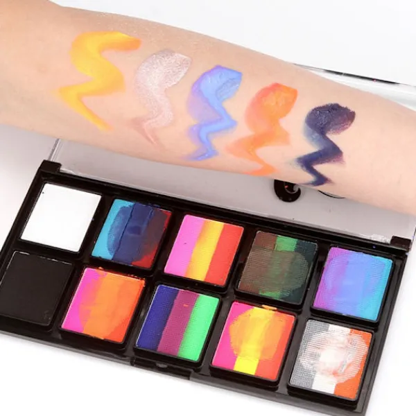Barnsmink, delad kakpalett, ansiktsmålning> Smink