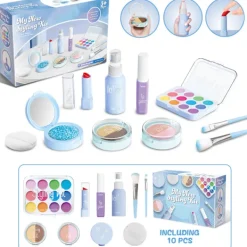 LBJ Barnsminkset – Mitt nya stylingset (10 delar) för flickor 3+ år blå> Smink
