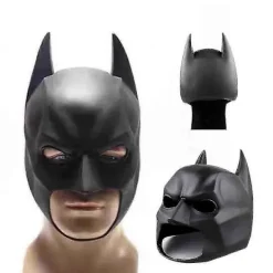 Batman Helmask med Hätta The Dark Knight Rises Latex Hjälm Vuxen Cosplay Prop J> Masker