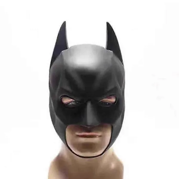 Batman Helmask med Hätta The Dark Knight Rises Latex Hjälm Vuxen Cosplay Prop J> Masker
