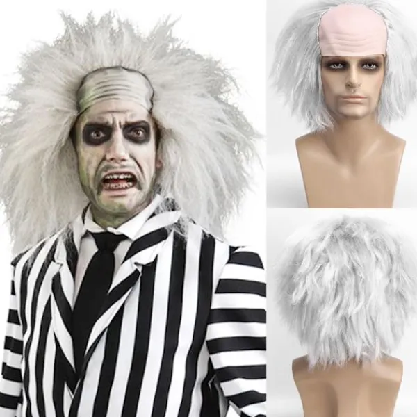 Beetlejuice Peruk för Män Kvinnor Halloweenfest Peruk Cosplay Kostymfest Peruk Rekvisita-FM-> Peruker
