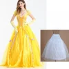 Belle klänning vuxen prinsessdräkt fest karneval cosplay performance halloween gul kostym med handskar med stor krinolin, L-FF-> Dräkter