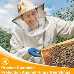 Bihat med slöja, stor biodlarhatt, bihatt med hög synlighet slöja för biodlare vid underhåll av bikupan> Huvudbonader