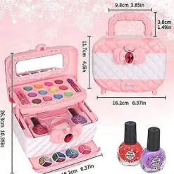 Black Friday Sminkset för barn, tvättbart sminkset för flickor, leksaker för flickor, julklappar och födelsedagspresenter för flickor 4-10 år><noscript><img width=