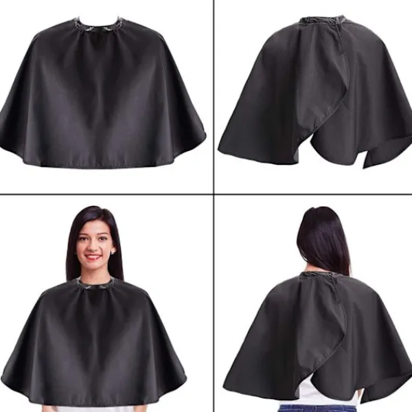 Black Makeup Cape, Chemical and Water Proof Beauty Salon Shorty S> Smink