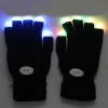 Blinkande Handskar Glöd 7 Lägen Led Rave Ljus Fingerbelysning Vante Svart Hög Kvalitet> Tillbehör