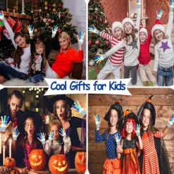 Blinkande LED-handskar Halloween Julstrumpa Fyllning Coola leksaker som presenter till flickor Pojke Lysande handskar Ljusdräkt Klubb Party Godis><noscript><img width=