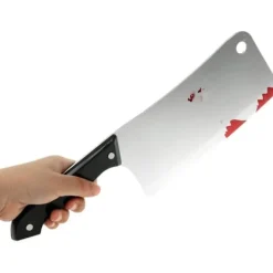 Blodig klyfta för mördare mördare psykopat kostym halloween kniv> Tillbehör