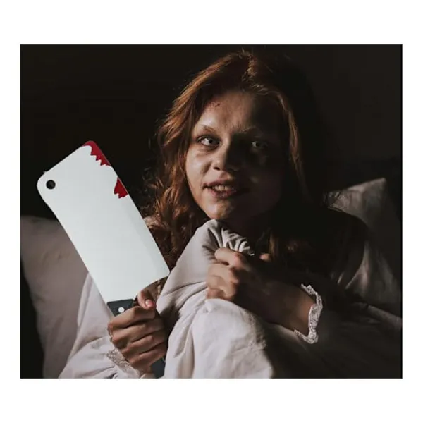 Blodig klyfta för mördare mördare psykopat kostym halloween kniv> Tillbehör