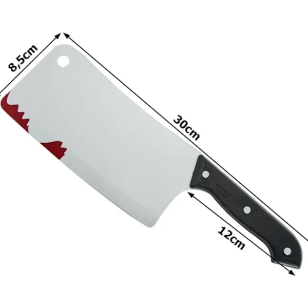 Blodig klyfta för mördare mördare psykopat kostym halloween kniv> Tillbehör