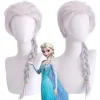 Blond Flätad Elsa Cosplay Peruk Syntetiskt Hår Peruker Halloween Fest Daglig Kostym Peruk (För Barn och Vuxna)> Peruker