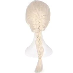 Blond Flätad Elsa Cosplay Peruk Syntetiskt Hår Peruker Halloween Fest Daglig Kostym Peruk (För Barn och Vuxna)> Peruker