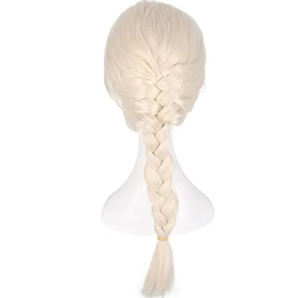 Blond Flätad Elsa Cosplay Peruk Syntetiskt Hår Peruker Halloween Fest Daglig Kostym Peruk (För Barn och Vuxna)> Peruker