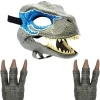 Blue Dinosaur Mask Jurassic World Raptor Dinosaur Accessories Dino Cosplay Props Festival Carnival Gifts> Tillbehör