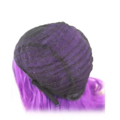 Blåviolett ansiktsinpackad cosplay-animationsperuk (24-25CM), kort rollspel peruk><noscript><img width=