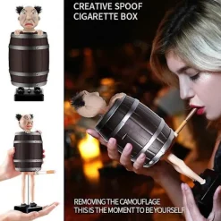 Bärbar jultomte cigarettdispenser kreativ automatisk förvaringslåda rolig hemförvaringslåda rökverktyg Strange Uncle><noscript><img width=