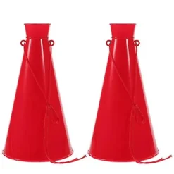 DAO Bärbara plastmegafoner 2 st Perfekt för utomhusaktiviteter och evenemang Hejarklacksrekvisita i livlig design för barn och vuxna [DB]> Tillbehör