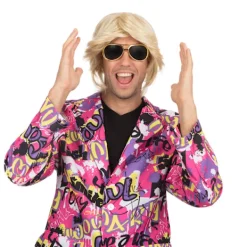 Bristol Novelty Herr Sidodel Peruk En Storlek Blond One Size> Peruker