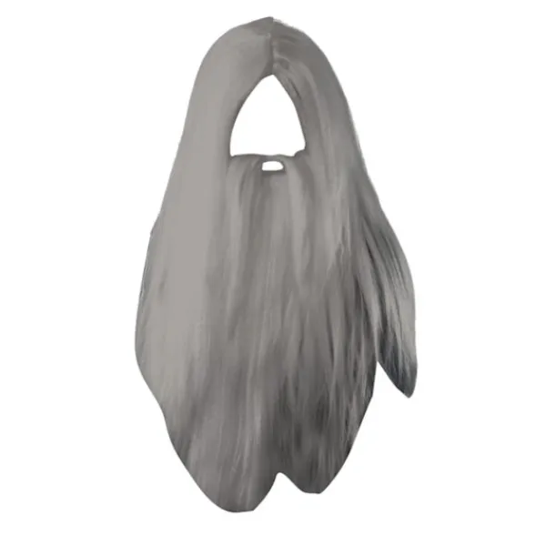 Bristol Novelty Lång trollkarlsperuk och skägg för män, en storlek, grå One Size> Tillbehör