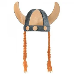 Bristol Novelty Unisex Mjuk Vikinghjälm med Flätor> Huvudbonader