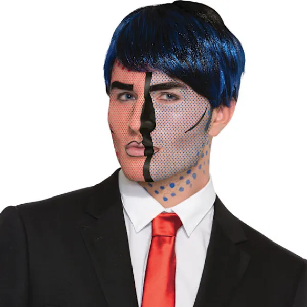 Bristol Novelty Unisex Vuxen Pop Art Ansiktstatuering One Size Mult One Size> Smink