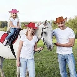 Brun cowboyhatt-dräkt för barn, Woody-stil 2024THO> Huvudbonader