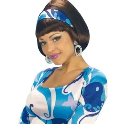 WIDMANN Brun disco peruk 70-tal dam 70-tal / disco> Peruker