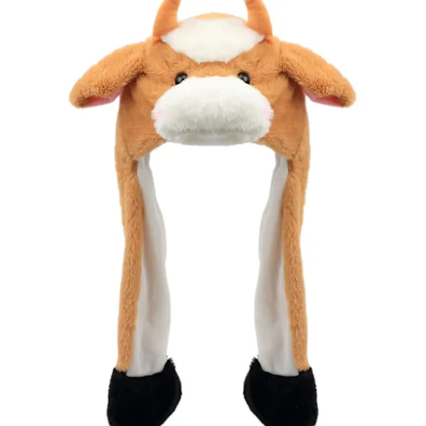 Brun kohatt med öron Rör sig Hoppa Pop Up Slå Plysch Farm Animal Holiday Cosplay Dress Up Rolig Festival Födelsedagspresent för barn Pojkar Flickor, 22' | Fyndiq> Huvudbonader