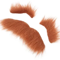 Brunt Självhäftande Löst Skägg Mustasch Ögonbryn Kostymset för Festivaler Fester> Tillbehör