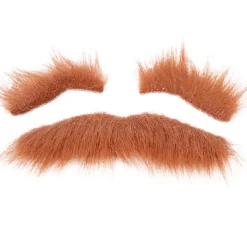 Brunt Självhäftande Löst Skägg Mustasch Ögonbryn Kostymset för Festivaler Fester><noscript><img width=