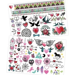 BUKI FRANCE Buki Frankrike - 75 färgglada tvättbara tatueringar><noscript><img width=