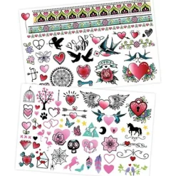 BUKI FRANCE Buki Frankrike - 75 färgglada tvättbara tatueringar><noscript><img width=