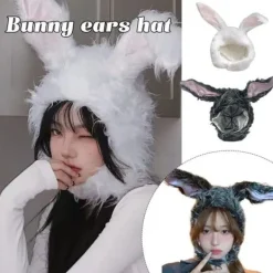 Bunny Ears Hat Öronlapp Cap VIT><noscript><img width=