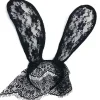 Bunny Rabbit Ears Sexiga kaninöron Spetsmask Slöja Pannbandsförsörjning För Nattklubbar & Maskerad & Halloween & Jul (svart) Black> Huvudbonader