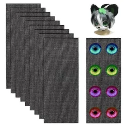 【CA】10 Ark Fursuit Ögon Mesh Vattentätt Utskrivbart Pvc Ögon Mesh Ark För Furry Cosplay Rekvisita Fursuits Hantverkstillverkning Vit> Tillbehör