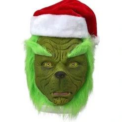 [CA] Jul Grinch Helhuvud Latex Mask Vuxen Julhatt Monster Cosplay Karneval Party Kostym Maskerad Rekvisita> Masker